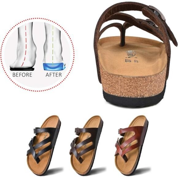 Womens Strappy Slip-On Modern Memory Foam Cushion Footbed Outdoor Adjustable - Picture 6 of 7